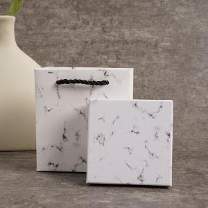 Marbled Small Jewelry Gift Box For Earrings Ring Necklace Bracelet