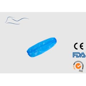 Blue Disposable Plastic Sleeve Protectors Two End With Elastic Style 3G