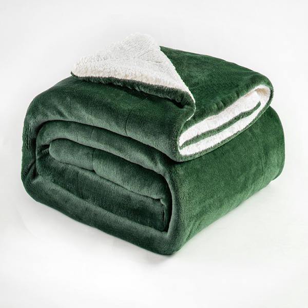 200x230cm Knitted Polyester Reversible Blanket for Home Textile