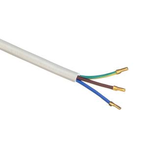 IMQ Standard 3 Pin Angeled 16A Italy White Power Cords H05VV-F 3x0.75MM² with