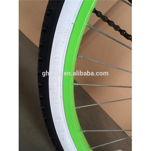 Green Aluminum Alloy Rim 26inch Cruiser Bike with Steel Fork Material and Green Color