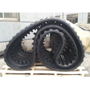 Black Width 700mm Dumper Rubber Track 125mm Pitch 78 Link