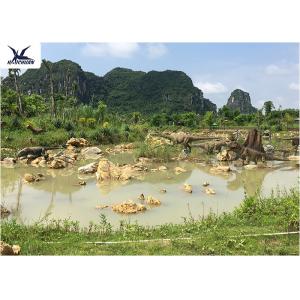 Realistic Rubber Outdoor Dinosaur Statues For Plaza Remote Control
