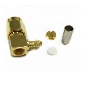 SMA Male Plug Rf Antenna Connector , RF Coaxial Adapter For RG174 Lmr100 Cable