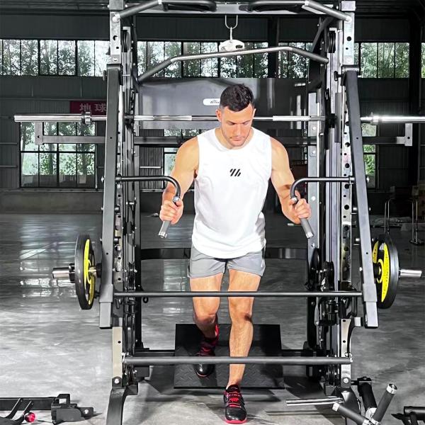 Buy Commercial Strength Training Adjustable Pulley Leg Press Multi Gym Smith Machine Home Gym at wholesale prices