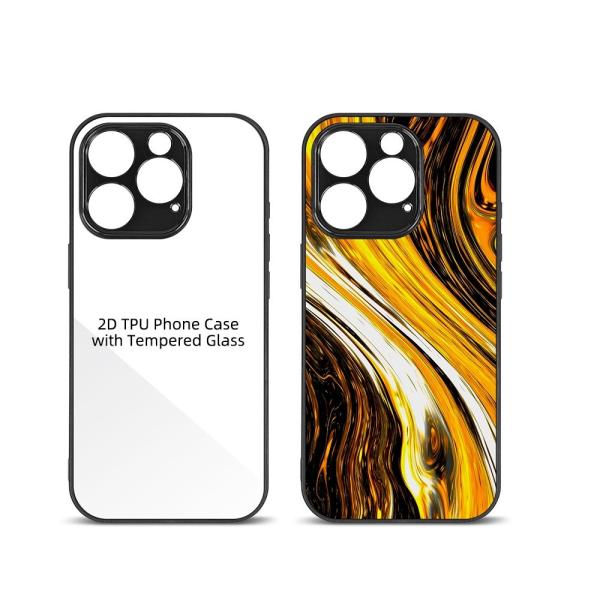 DIY Custom Tempered Glass Sublimation Phone Case For IPhone 14 15 16