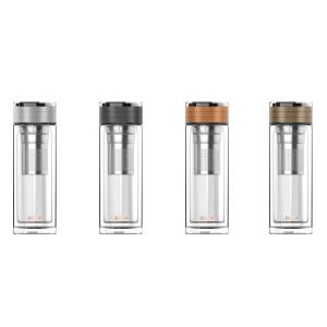 240ml Insulated Glass Tea Water Bottle Flask With Infuser