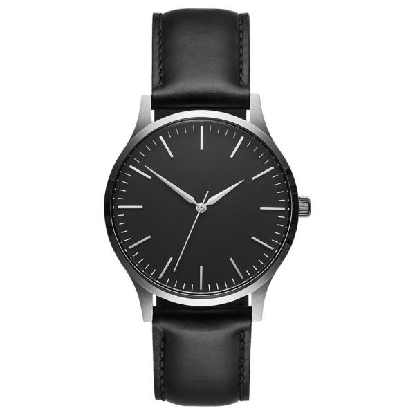 Buy Black Leather Mens Stainless Steel Watche Japanese 2035 Quartz Movt at wholesale prices