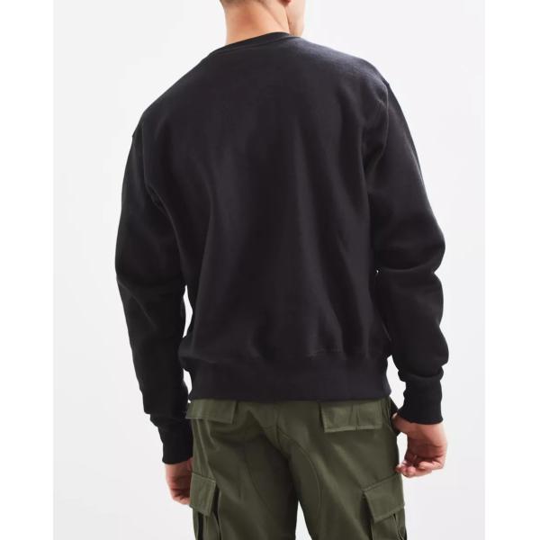 Dropped Shoulder Fleece Crew Neck Sweatshirt Men Hoodies Pink Color