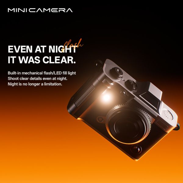 2.7k Video Recording Portable Vintage Mini Digital Camera Keychain