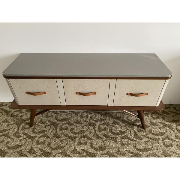 Solid Wood Frame And Legs Bathroom Cabinet And Stone Top Modern Freestanding