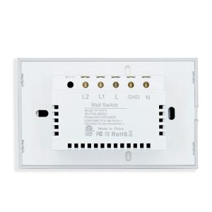 Tuya App Remote Touch Switch , US Standard 2 Gang Touch Dimmer Switch