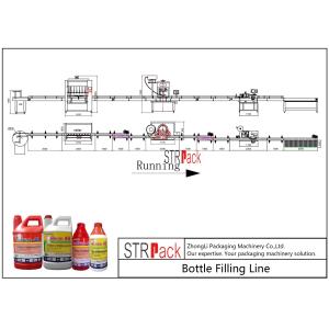 Agro Chemical Bottle Filling Line / Stable Performance Pharmaceutical Liquid