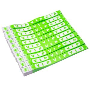 Logo Printed VIP Paper Wristbands , Waterproof Tear Resistant Admission Ticket