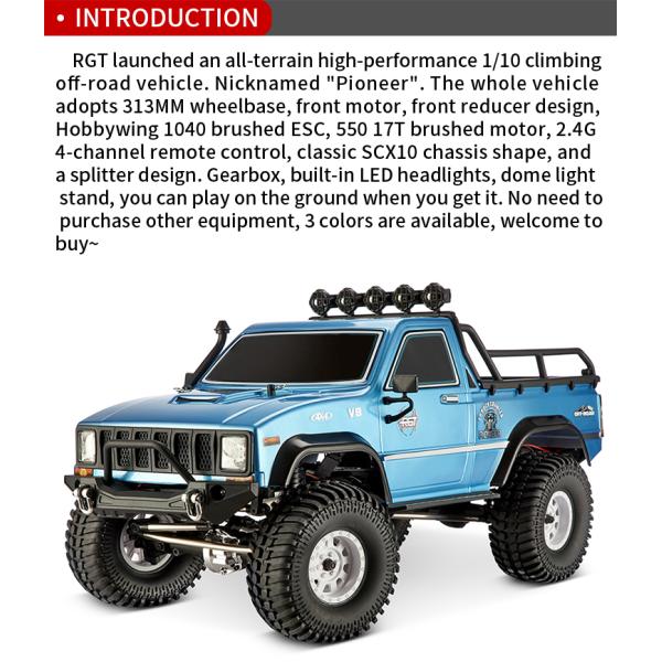 RTR Off Road Remote Control RC Trucks RGT EX86110 1/10 4WD RC Monster Truck