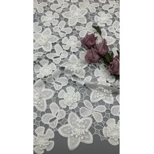 Lace Fabric White Embroidered Lace Fabric Customized Design
