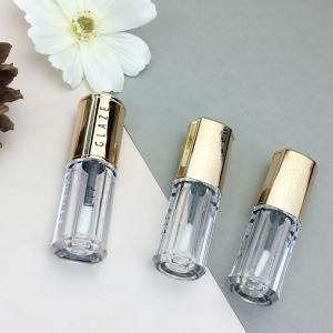 Cosmetics Small Square PETG 4ml Brush Tip Wand Lip Gloss Tubes