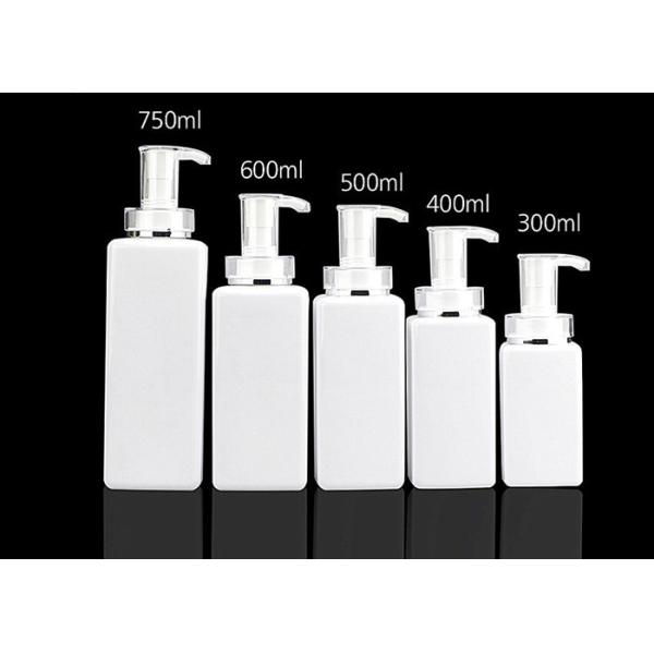 Square PET Plastic Flat Shoulder Bottles Shampoo Body Oil and Conditioner Wash Bottle Cosmetics Plastic Bottle