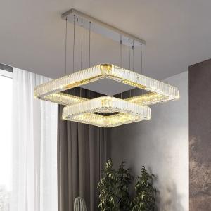 China Modern Luxury K9 Crystal Pendant Light Stainless Steel Golden on sale