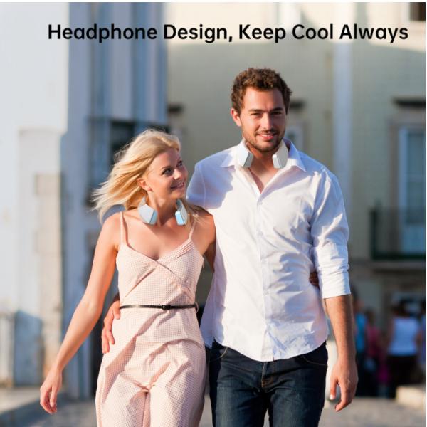 Stay Cool and Comfortable with Three Wind Speed Mini Rechargeable Hanging Neck Fan