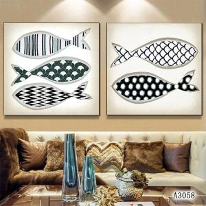 Fish Images Canvas Prints Spray Painting Popular In The Europe Market Minimalist