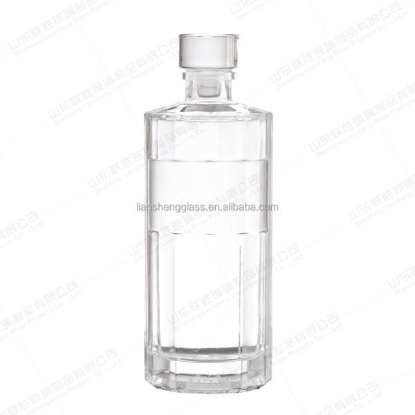 Transparent Wine Glass Bottle 250ml 500ml 700ml for Glass Bottle Surface Handling