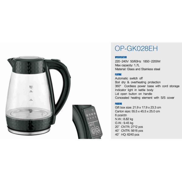 Smart App-Controlled Electric Glass Kettle for 220V/110V Fast Water Boiling