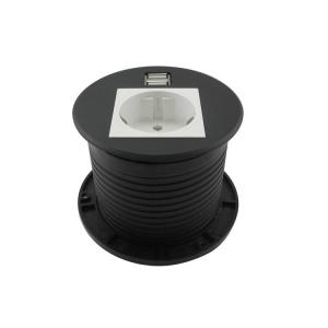 ABS Material Conference Table Desktop Electrical Power Socket / Round Power