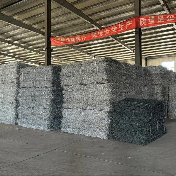 2*1*1m 275g Zinc Coated Gabion Box Filled With Stone As Retaining Wall Fence