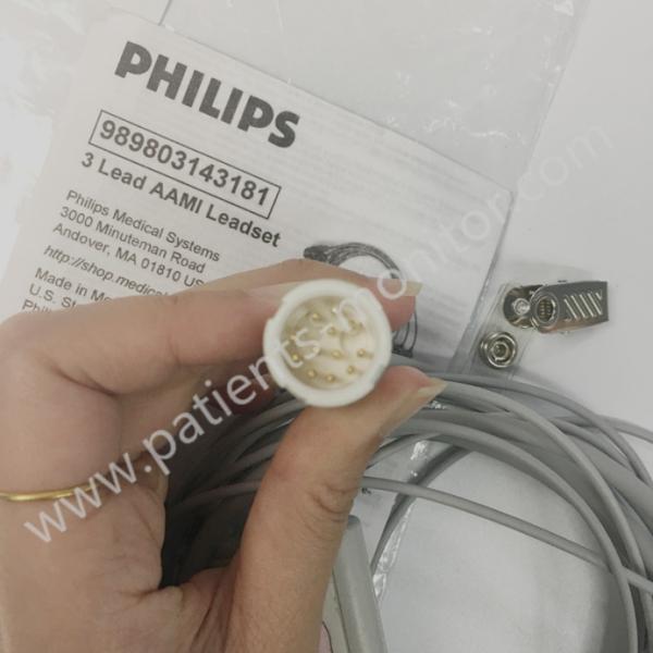3-Lead AAMI Leadest Cable 989803143181 Multi-Patient 2.5M Medical Accessories