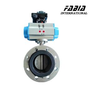 Manual / Worm Gear Drive Pneumatic Butterfly Valve For Various Industries