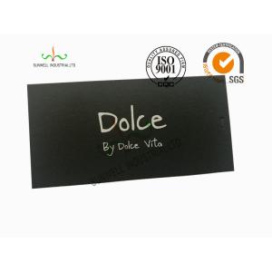 Fashion Design Garments Clothing Hang Tags , Black Color Hangtags And Labels