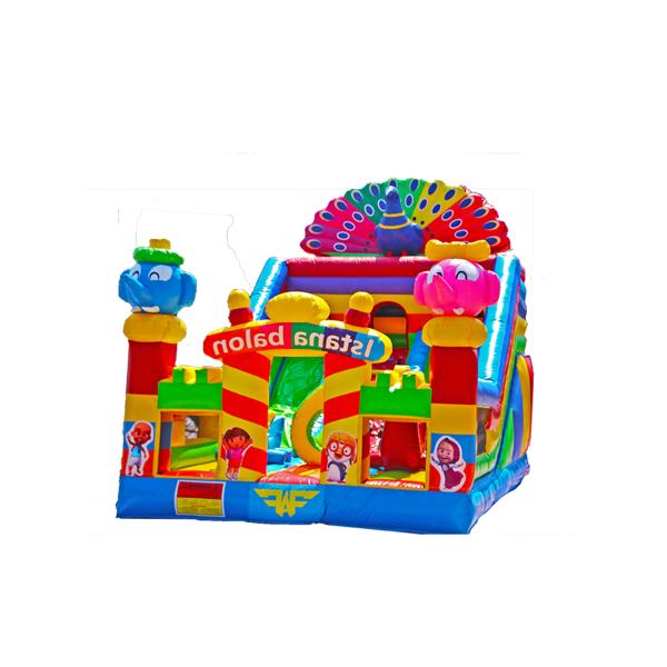 Buy Children Fun Park Inflatable  Peoacock Animals Slide For Rentals at wholesale prices