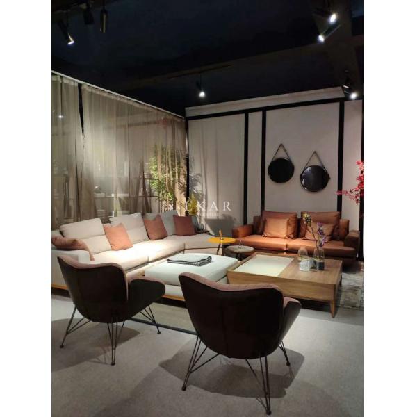 Latest Living Room Classic luxury Fabric Couch Curved Design Modern Sofa