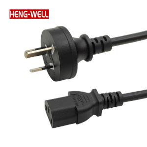SAA Certified 10A 250V Australia 3-Pin Plug to IEC C13 Power Cord 20m Cable