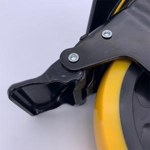 3 Inch Polyurethane Swivel Plate Industrial Casters Wheels With Lock