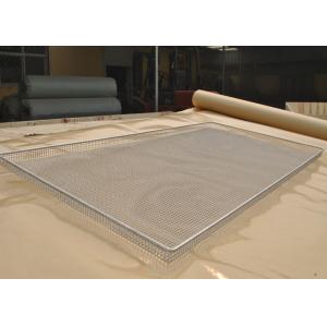Food Grade Wire Mesh Tray , Wire Basket Cable Tray For Oven Food Processing