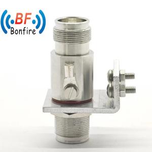 N Female Bulkhead to SMA Female Silver Plated RF Surge Protector Arrestor for Audio Jack Protection