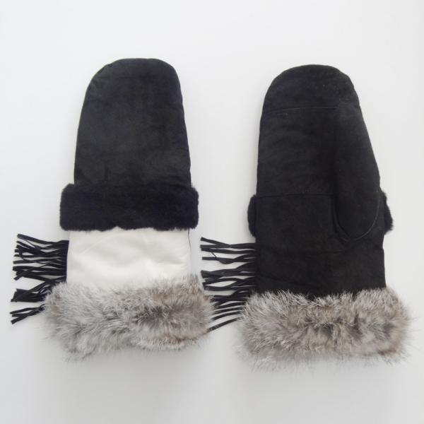 Buy Wholesale customized cheap mitten winter leather gloves women sheepskin at wholesale prices