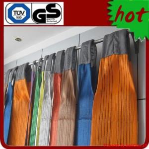 China flat synthetical fibre lifting sling, According to JB/T 8521,  EN1492-1 , AS 1353 , CE, GS Certifiate approved on sale