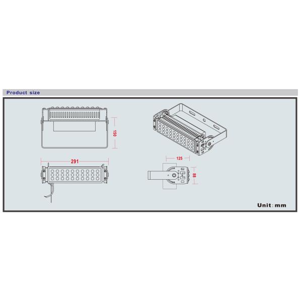 Theme Park 50 Watt Led Rgb Floodlight Waterproof Ip65 5050 SMD