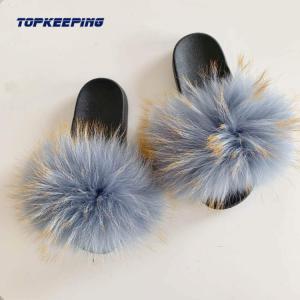 EUR36 - 41 Outdoor Womens Fluffy Faux Fur Slides