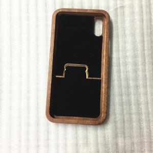 Cherry / Sapele Wood iPhone X Case Separating Type Round Edge Model