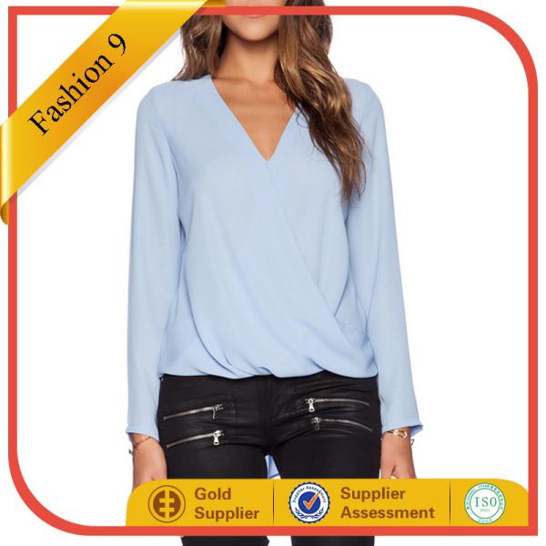 Buy SURPLICE LONG SLEEVE TOP at wholesale prices
