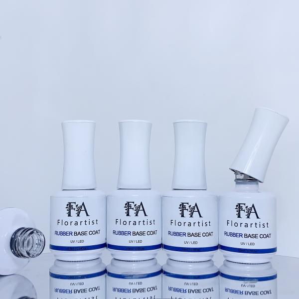 Private Label Strong Rubber Base and Top Coat Nail Gel Polish Color 15ml Soak Off UV Base Top Coat Gel Wholesale