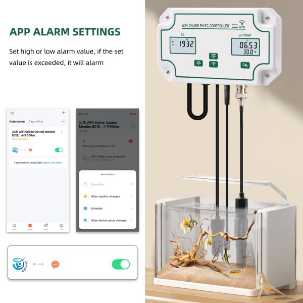 Digital pH Meter with 0-19000us/cm EC Range 0.00-14.00pH Range and 0°-50℃ Temperature Range for Accurate Water Quality Testing