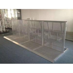 Quality Safety Concert Crowd Control Barriers Silvery / Black Color Easy Assemble for sale