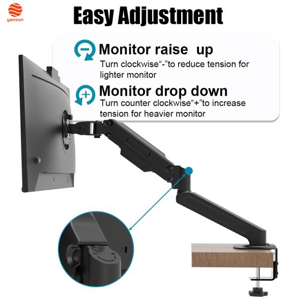 27-Inch Monitor with Articulating Arm & 1080p Webcam: Ultra-Flexible Height/Tilt/Swivel Adjustment for Ergonomic Office Setup – Crisp QHD/UHD Display
