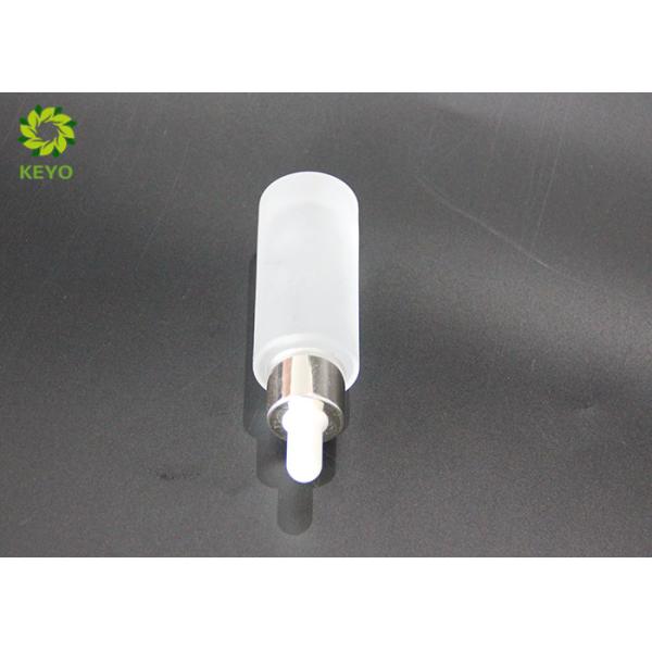 Flat Shoulder Cosmetic Packaging Bottles , 30ml Frosted Glass Empty Cosmetic Containers