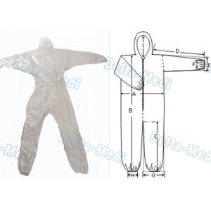 Waterproof Breathable Disposable Protective Coveralls Cotton Knitted / Elastic